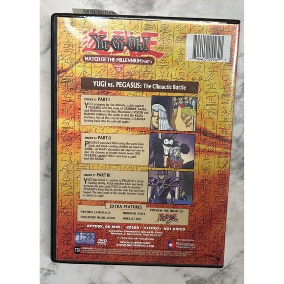 Yu-Gi-Oh DVD Set Match of the Millenium Part 1 and 2 Yugi vs. Pegasus 1996 - Picture 2 of 5